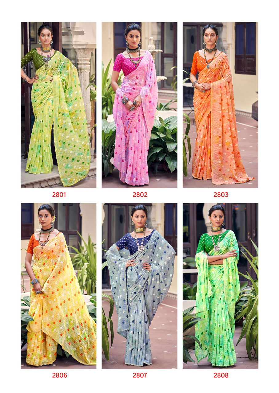 Kashvi Hetvi New Fancy Designer Ethnic Wear Georgette Printed Saree Collection